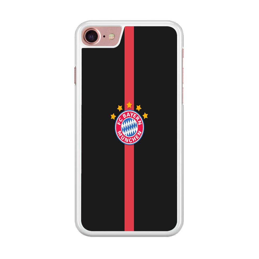 FB Bayern Munich 001 iPhone 8 Case-Rubber / White (2D Case)-Xtracase