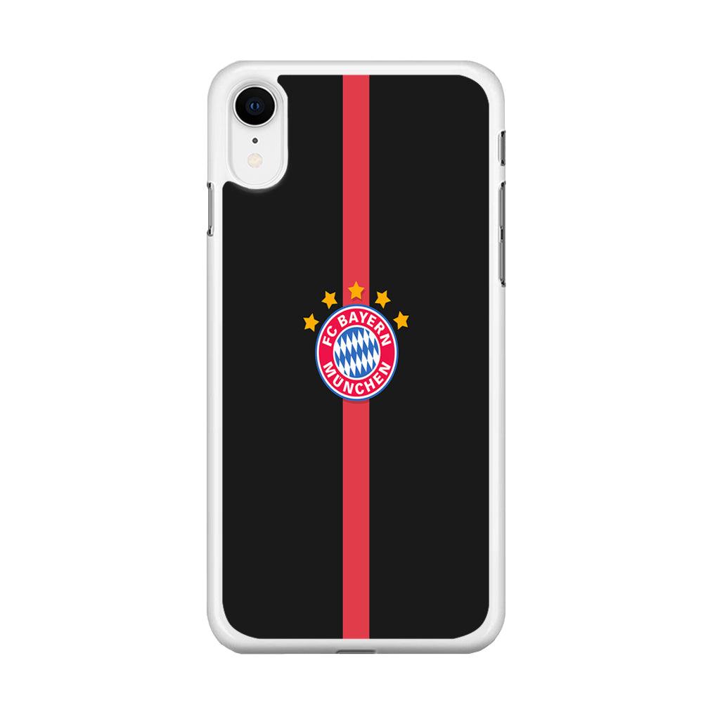 FB Bayern Munich 001 iPhone XR Case-Rubber / White (2D Case)-Xtracase