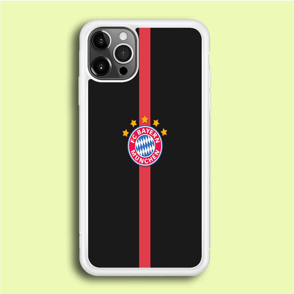 FB Bayern Munich 001 iPhone 12 Pro Case-Rubber / White (2D Case)-Xtracase