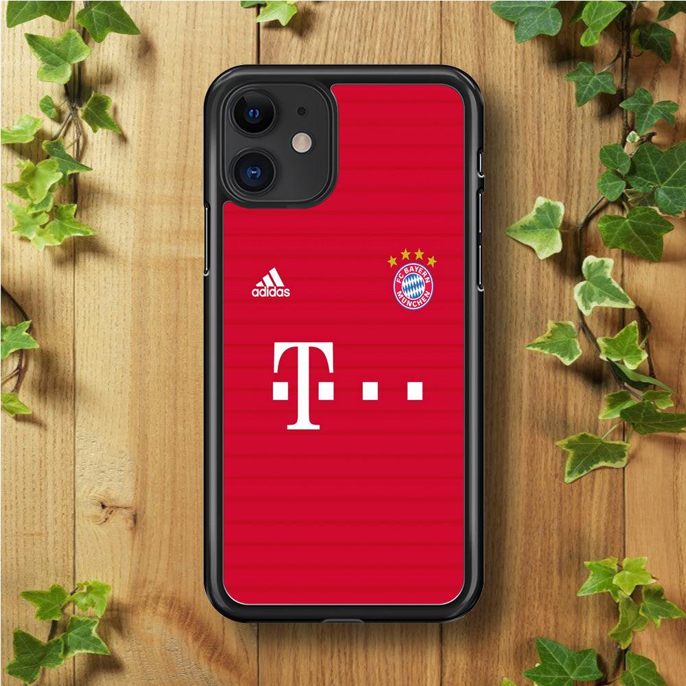 FB Bayern Munich Jersey iPhone 11 Case-Rubber / Black (2D Case)-Xtracase