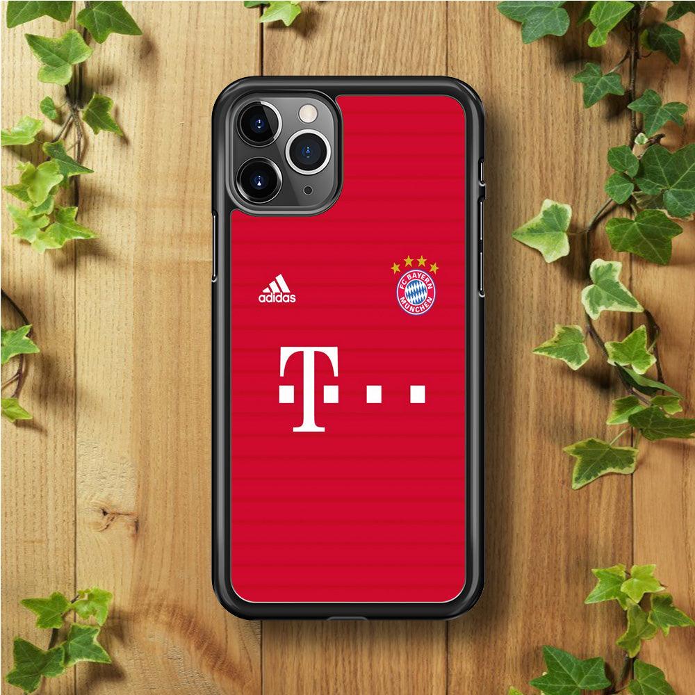 FB Bayern Munich Jersey iPhone 11 Pro Max Case-Rubber / Black (2D Case)-Xtracase