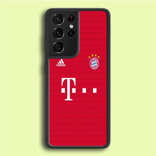 FB Bayern Munich Jersey Samsung Galaxy S21 Ultra Case-Plastic / Full Wrap (3D Case)-Xtracase