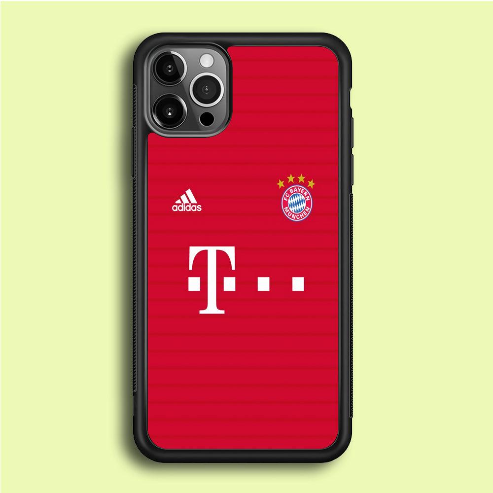 FB Bayern Munich Jersey iPhone 12 Pro Max Case-Rubber / Black (2D Case)-Xtracase
