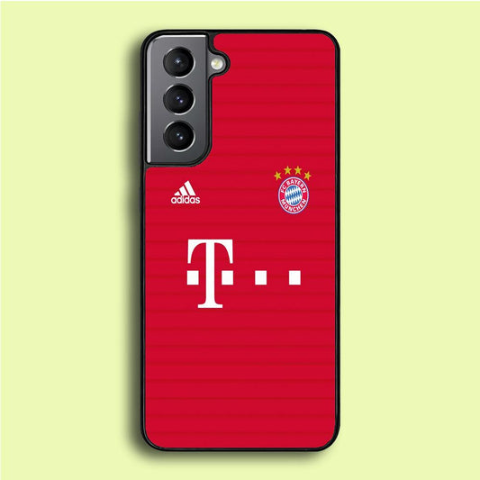 FB Bayern Munich Jersey Samsung Galaxy S21 Case-Rubber / White (2D Case)-Xtracase