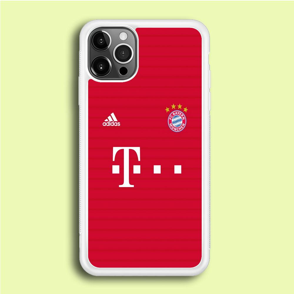 FB Bayern Munich Jersey iPhone 12 Pro Max Case-Rubber / White (2D Case)-Xtracase