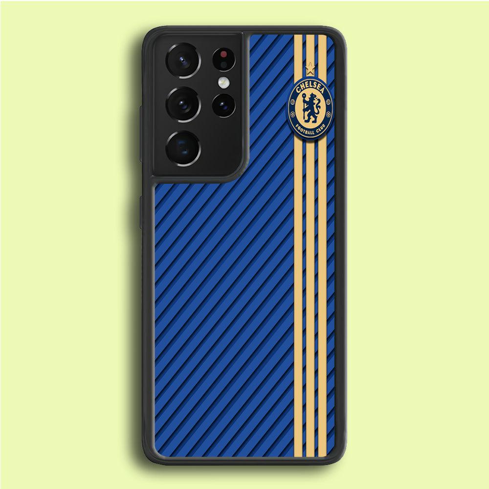 FB Chelsea 002 Samsung Galaxy S21 Ultra Case-Rubber / Black (2D Case)-Xtracase