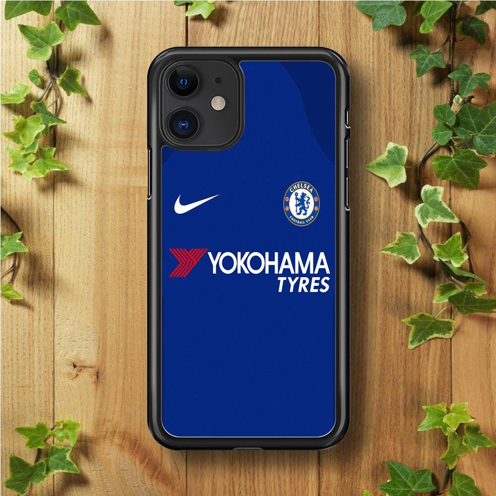 FB Chelsea Jersey iPhone 11 Case-Rubber / Black (2D Case)-Xtracase