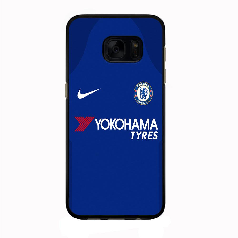 FB Chelsea Jersey Samsung Galaxy S7 Edge Case-Rubber / Black (2D Case)-Xtracase