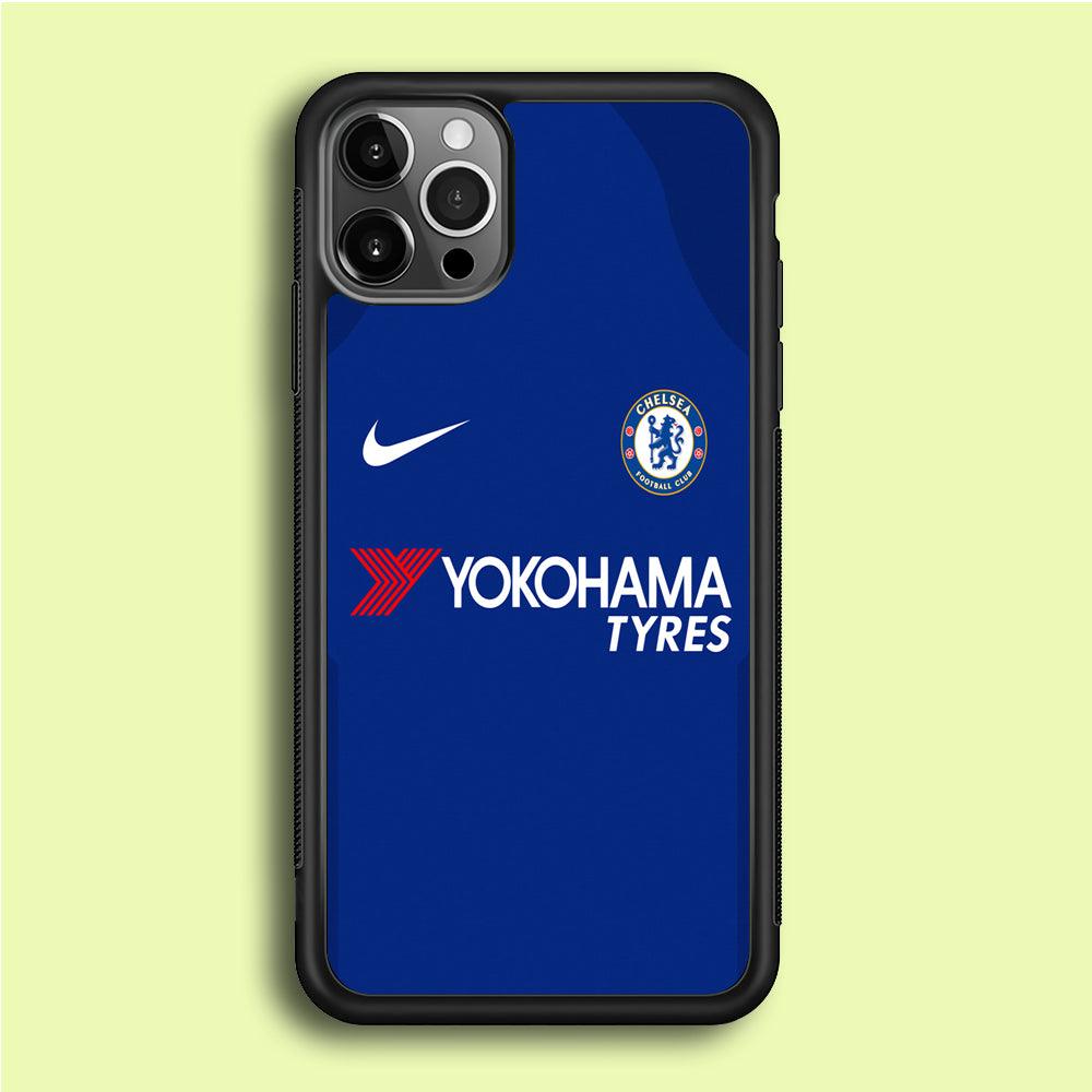 FB Chelsea Jersey iPhone 12 Pro Case-Rubber / Black (2D Case)-Xtracase