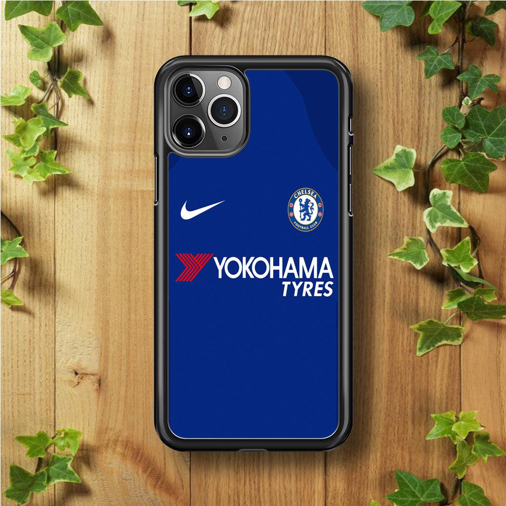 FB Chelsea Jersey iPhone 11 Pro Case-Rubber / Black (2D Case)-Xtracase
