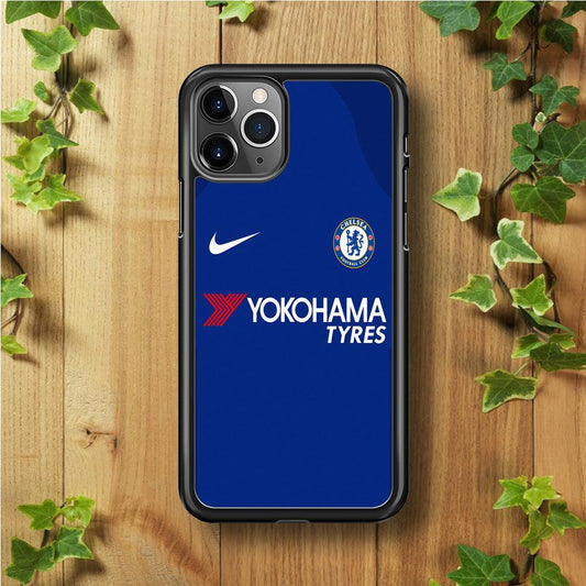 FB Chelsea Jersey iPhone 11 Pro Case-Rubber / Black (2D Case)-Xtracase
