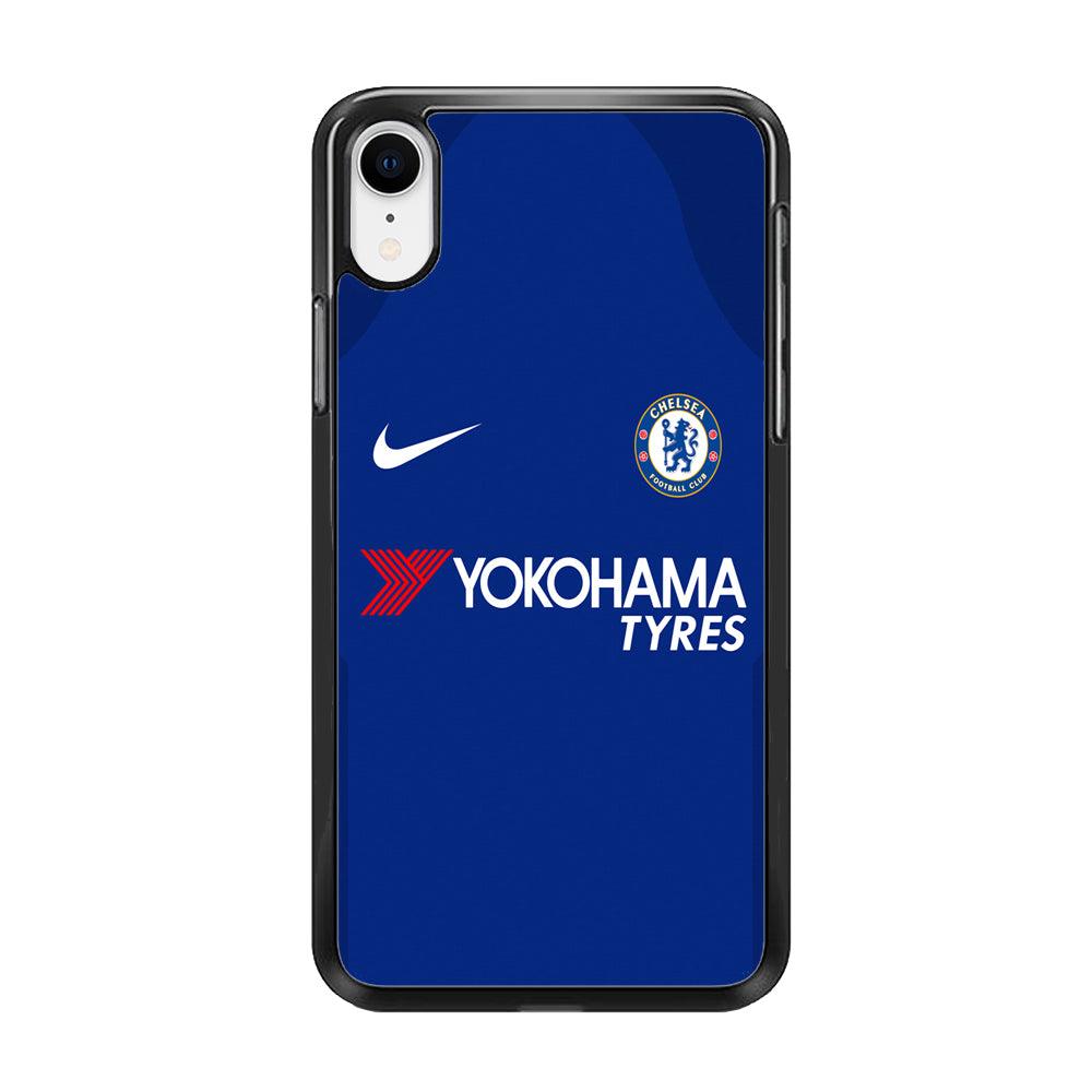 FB Chelsea Jersey iPhone XR Case-Rubber / Black (2D Case)-Xtracase