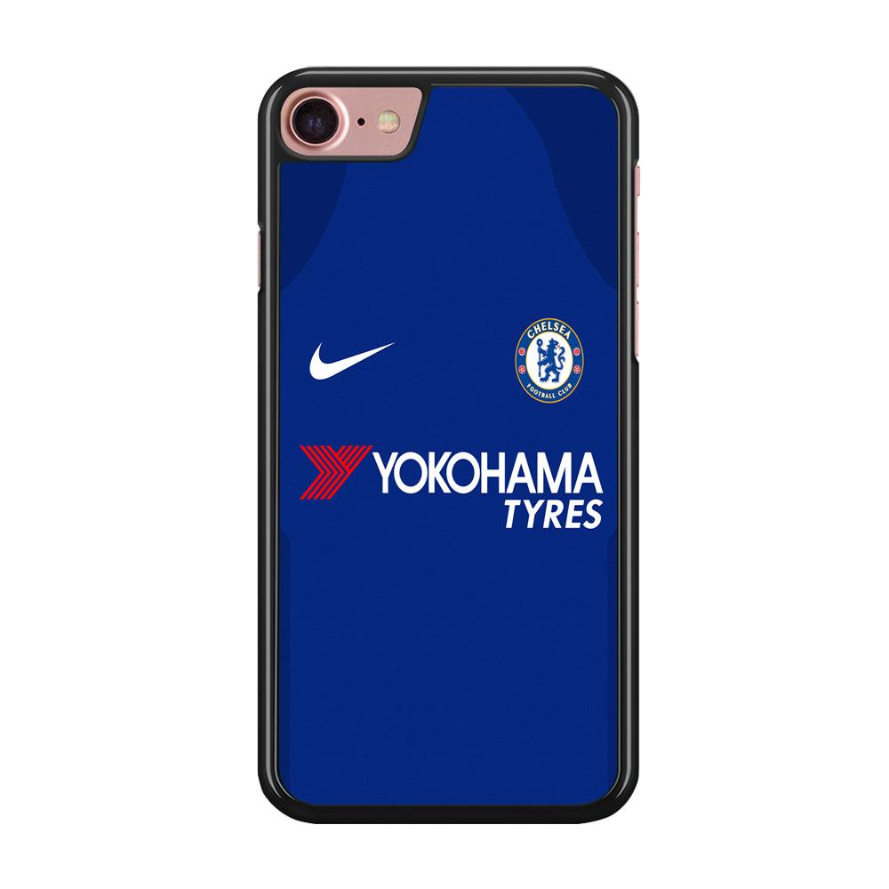FB Chelsea Jersey iPhone 7 Case-Rubber / Black (2D Case)-Xtracase