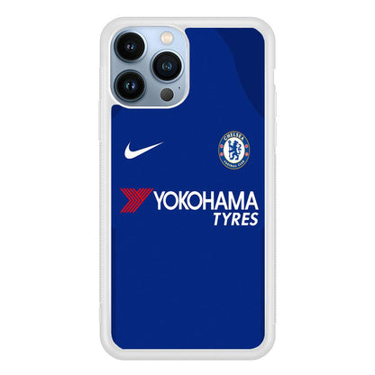 FB Chelsea Jersey iPhone 13 Pro Case-Rubber / Black (2D Case)-Xtracase