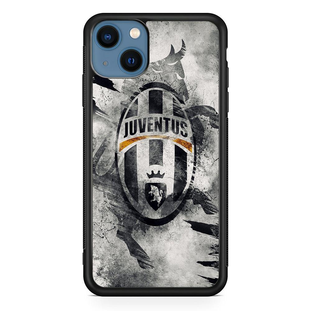 FB Juventus iPhone 13 Mini Case-Rubber / Black (2D Case)-Xtracase
