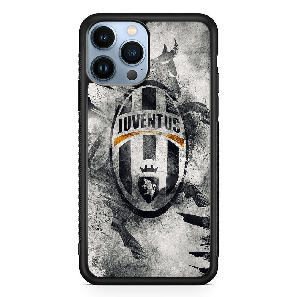 FB Juventus iPhone 13 Pro Case-Rubber / Black (2D Case)-Xtracase