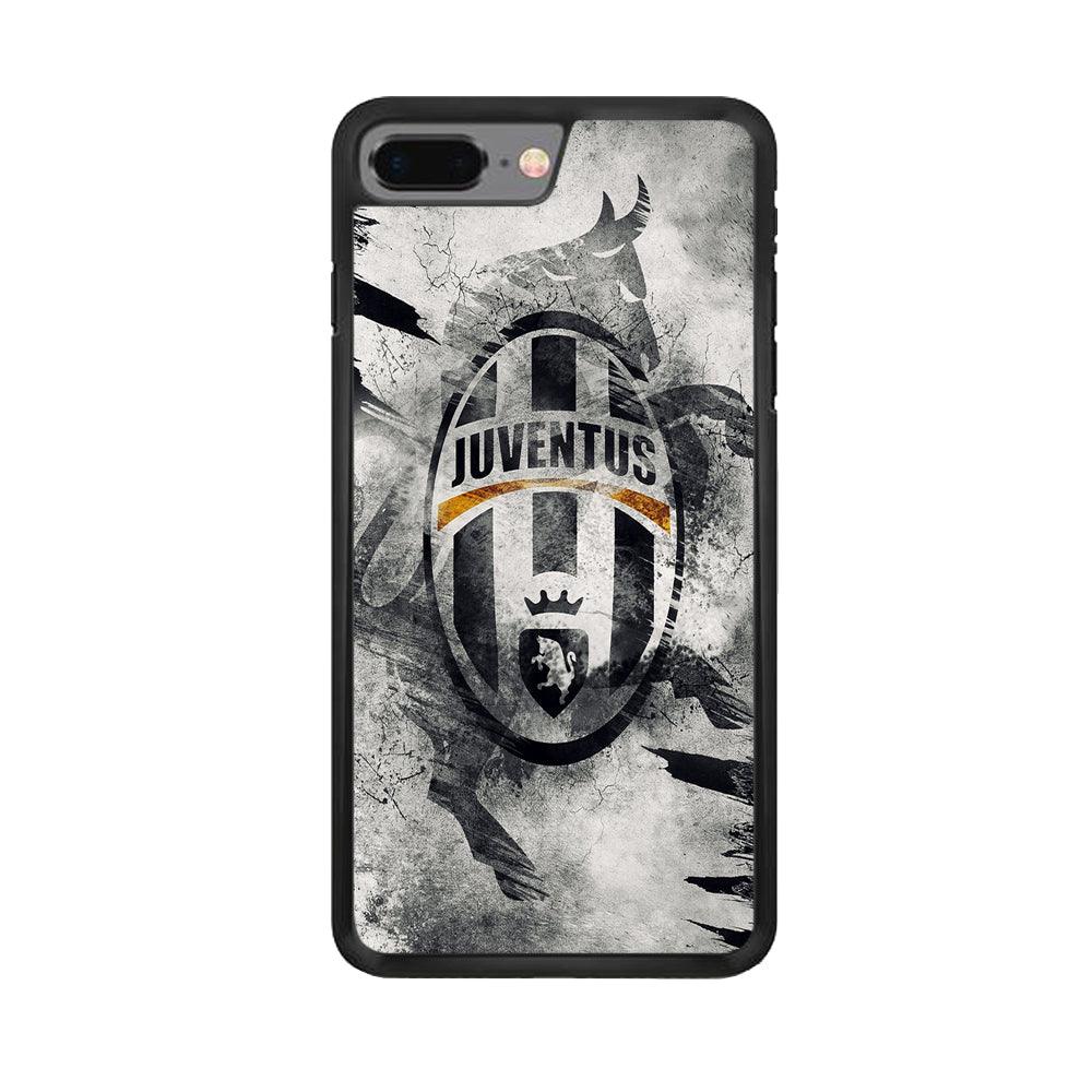 FB Juventus iPhone 8 Plus Case-Rubber / Black (2D Case)-Xtracase