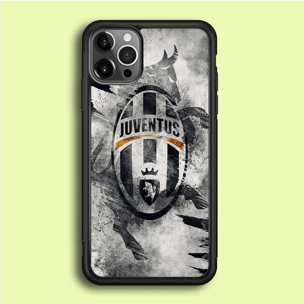 FB Juventus iPhone 12 Pro Case-Rubber / Black (2D Case)-Xtracase