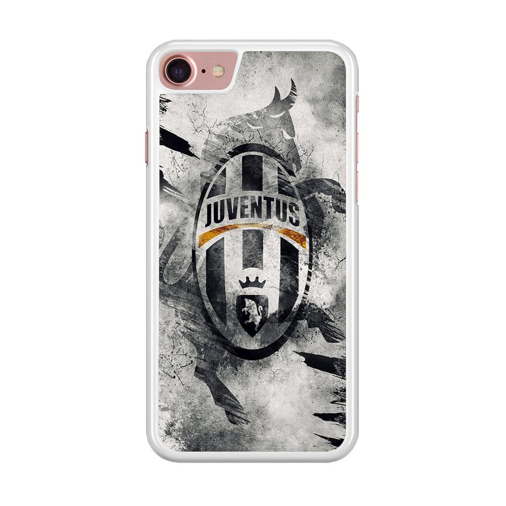 FB Juventus iPhone 7 Case-Rubber / White (2D Case)-Xtracase