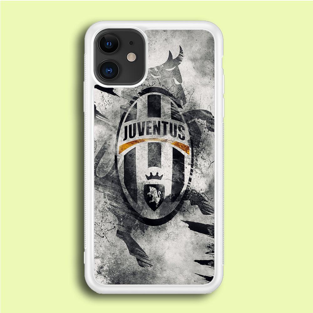 FB Juventus iPhone 12 Case-Rubber / White (2D Case)-Xtracase