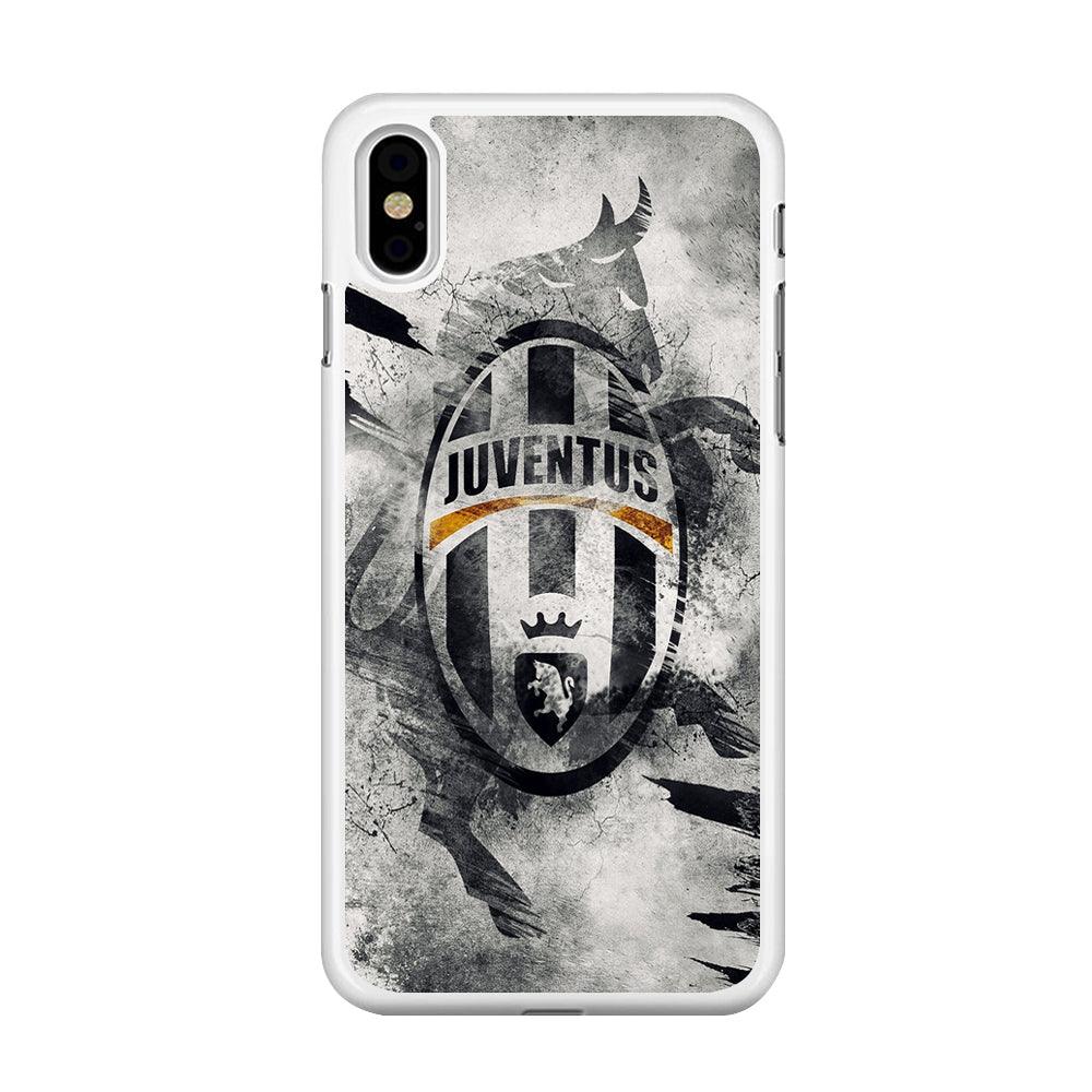 FB Juventus iPhone Xs Case-Rubber / White (2D Case)-Xtracase