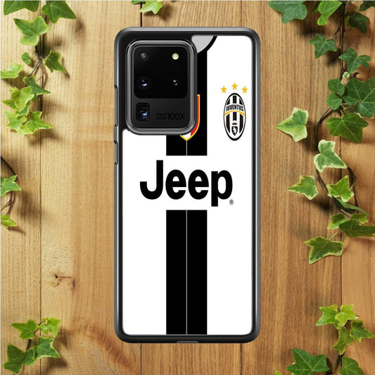 FB Juventus Jersey Samsung Galaxy S20 Ultra Case-Rubber / White (2D Case)-Xtracase