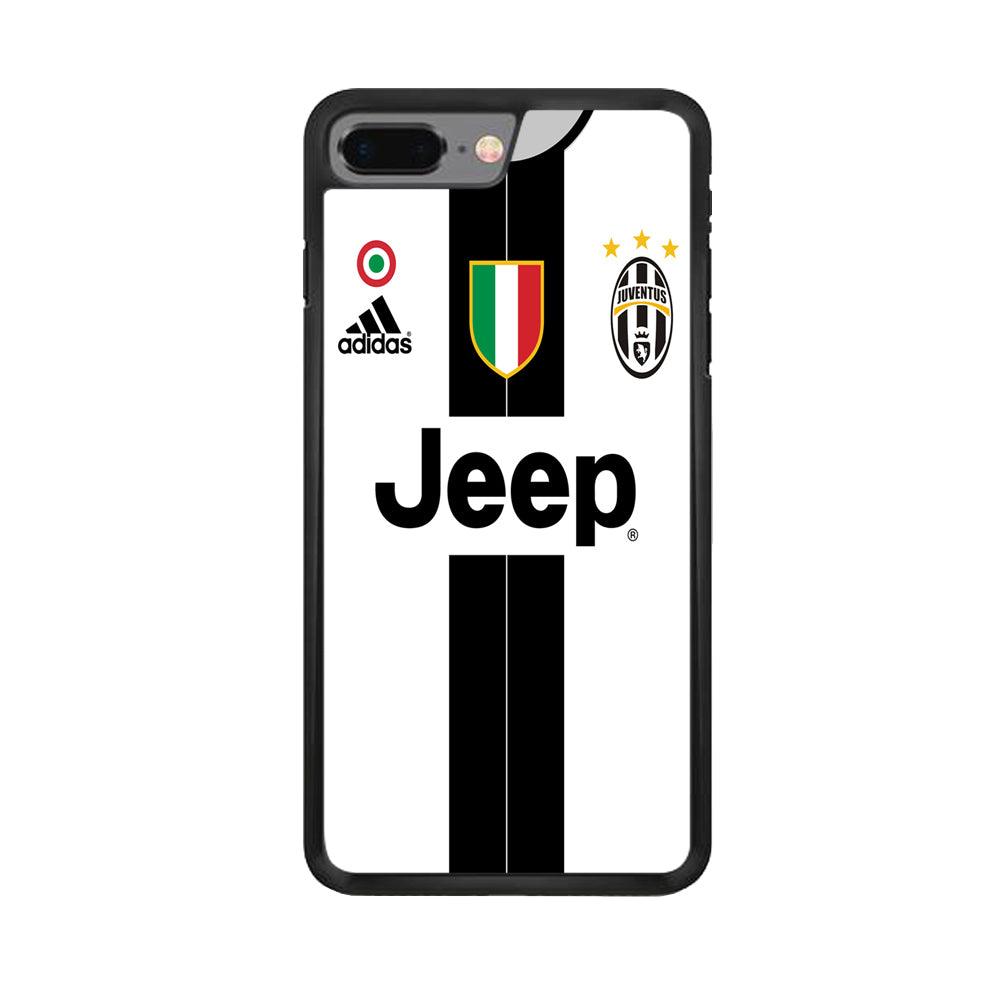 FB Juventus Jersey iPhone 7 Plus Case-Rubber / Black (2D Case)-Xtracase