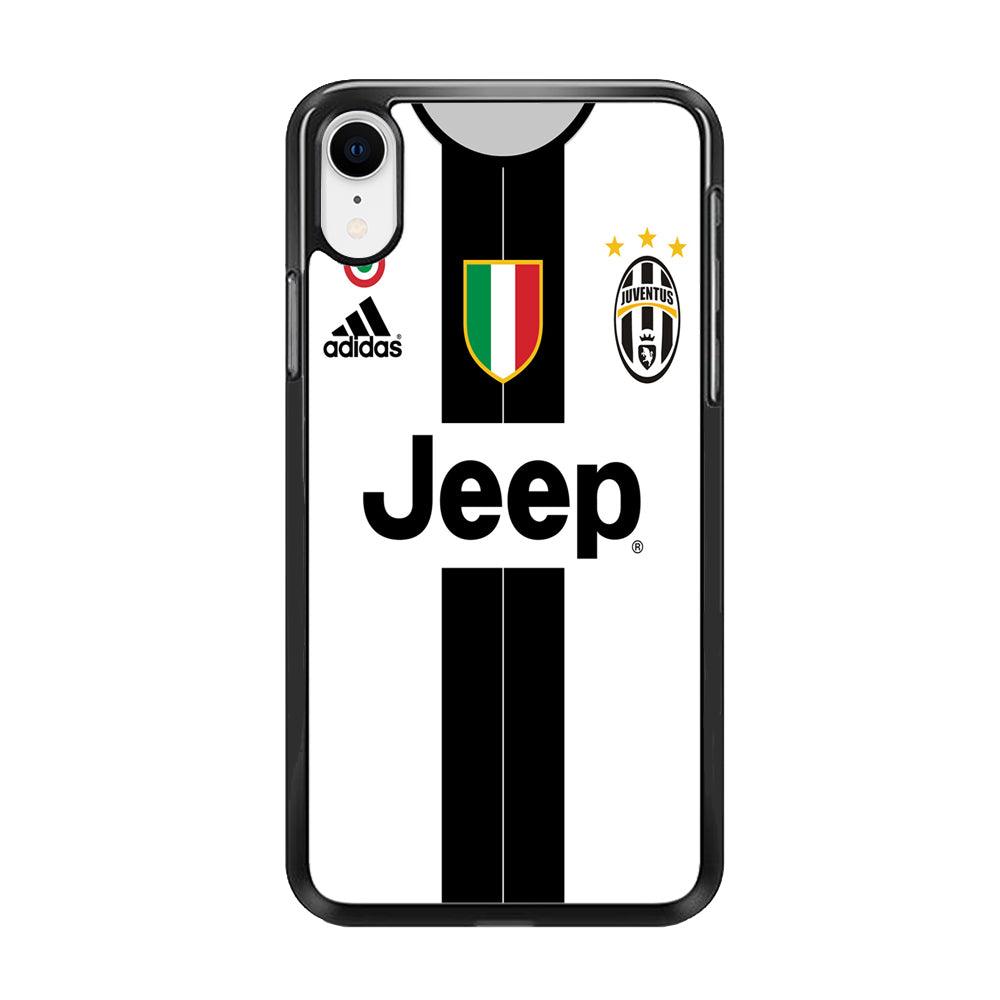 FB Juventus Jersey iPhone XR Case-Rubber / Black (2D Case)-Xtracase