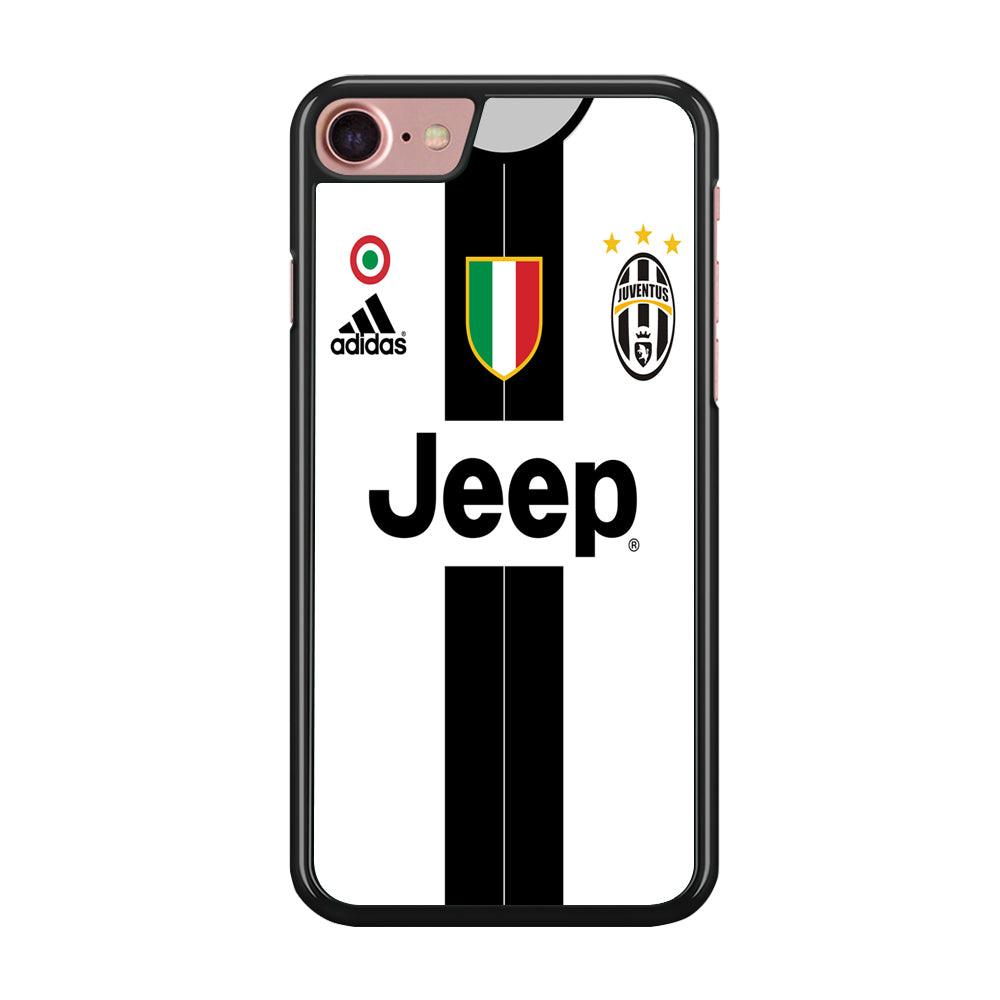 FB Juventus Jersey iPhone 8 Case-Rubber / Black (2D Case)-Xtracase
