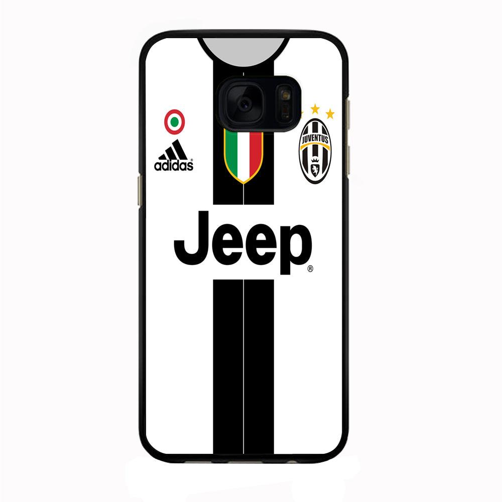 FB Juventus Jersey Samsung Galaxy S7 Edge Case-Rubber / Black (2D Case)-Xtracase