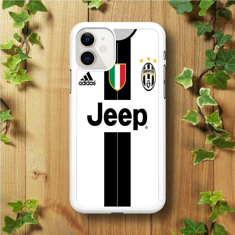 FB Juventus Jersey iPhone 11 Case-Rubber / White (2D Case)-Xtracase