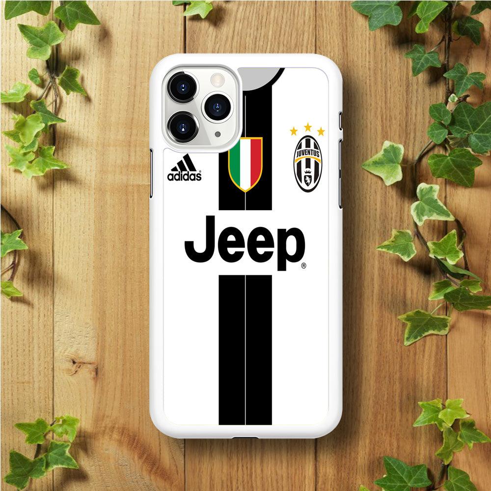 FB Juventus Jersey iPhone 11 Pro Max Case-Rubber / White (2D Case)-Xtracase