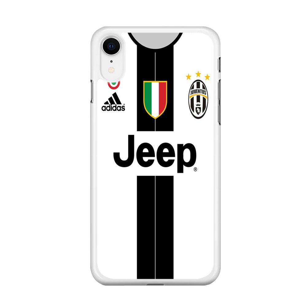 FB Juventus Jersey iPhone XR Case-Rubber / White (2D Case)-Xtracase