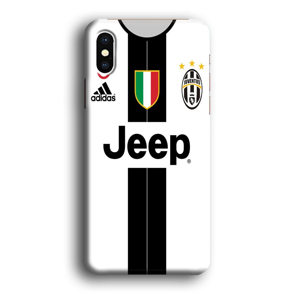 FB Juventus Jersey iPhone Xs Case-Plastic / Full Wrap (3D Case)-Xtracase