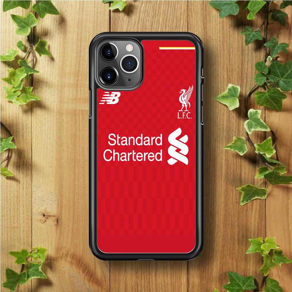 FB Liverpool Jersey iPhone 11 Pro Max Case-Rubber / Black (2D Case)-Xtracase