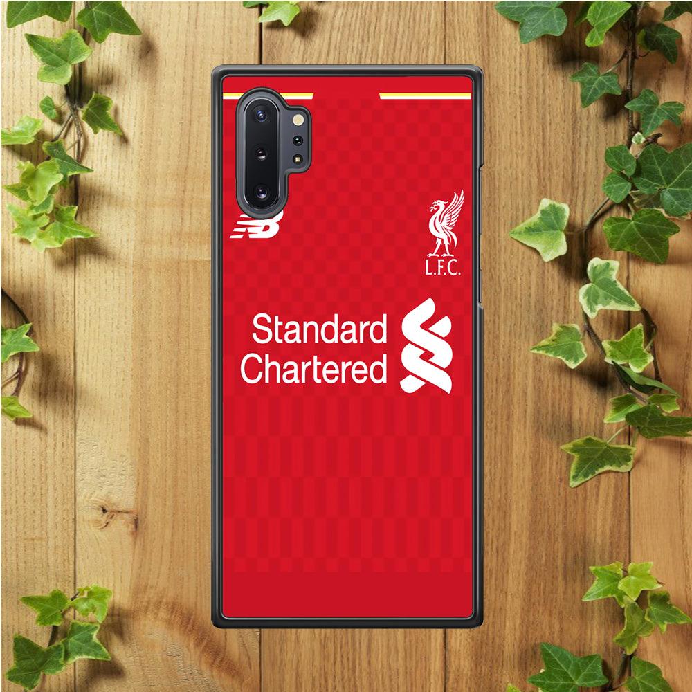 FB Liverpool Jersey Samsung Galaxy Note 10 Plus Case-Rubber / White (2D Case)-Xtracase