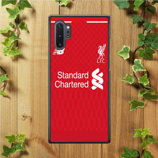 FB Liverpool Jersey Samsung Galaxy Note 10 Plus Case-Rubber / White (2D Case)-Xtracase
