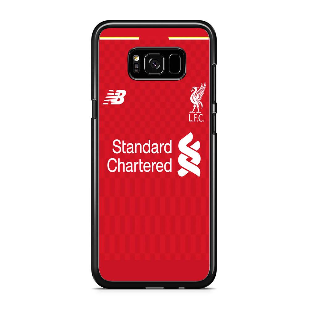 FB Liverpool Jersey Samsung Galaxy S8 Case-Rubber / Black (2D Case)-Xtracase