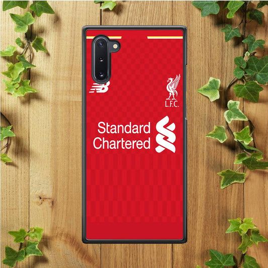 FB Liverpool Jersey Samsung Galaxy Note 10 Case-Rubber / Black (2D Case)-Xtracase