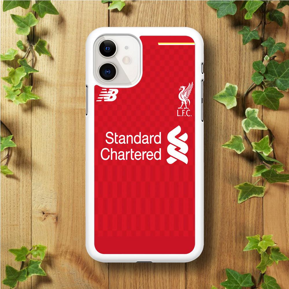 FB Liverpool Jersey iPhone 11 Case-Rubber / White (2D Case)-Xtracase