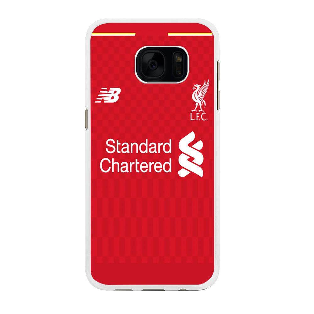 FB Liverpool Jersey Samsung Galaxy S7 Edge Case-Rubber / White (2D Case)-Xtracase