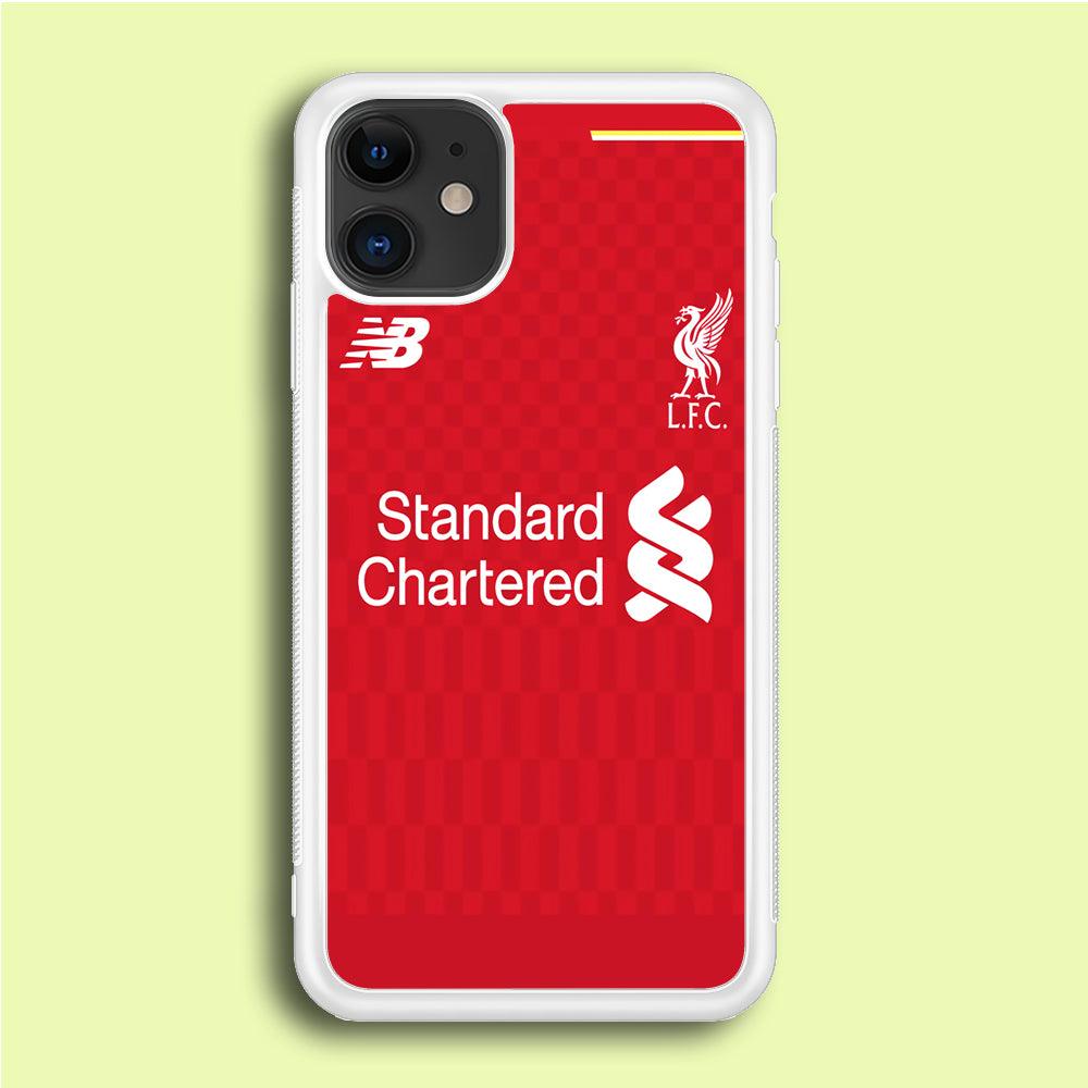 FB Liverpool Jersey iPhone 12 Mini Case-Rubber / White (2D Case)-Xtracase