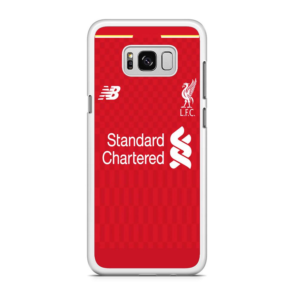 FB Liverpool Jersey Samsung Galaxy S8 Case-Rubber / White (2D Case)-Xtracase