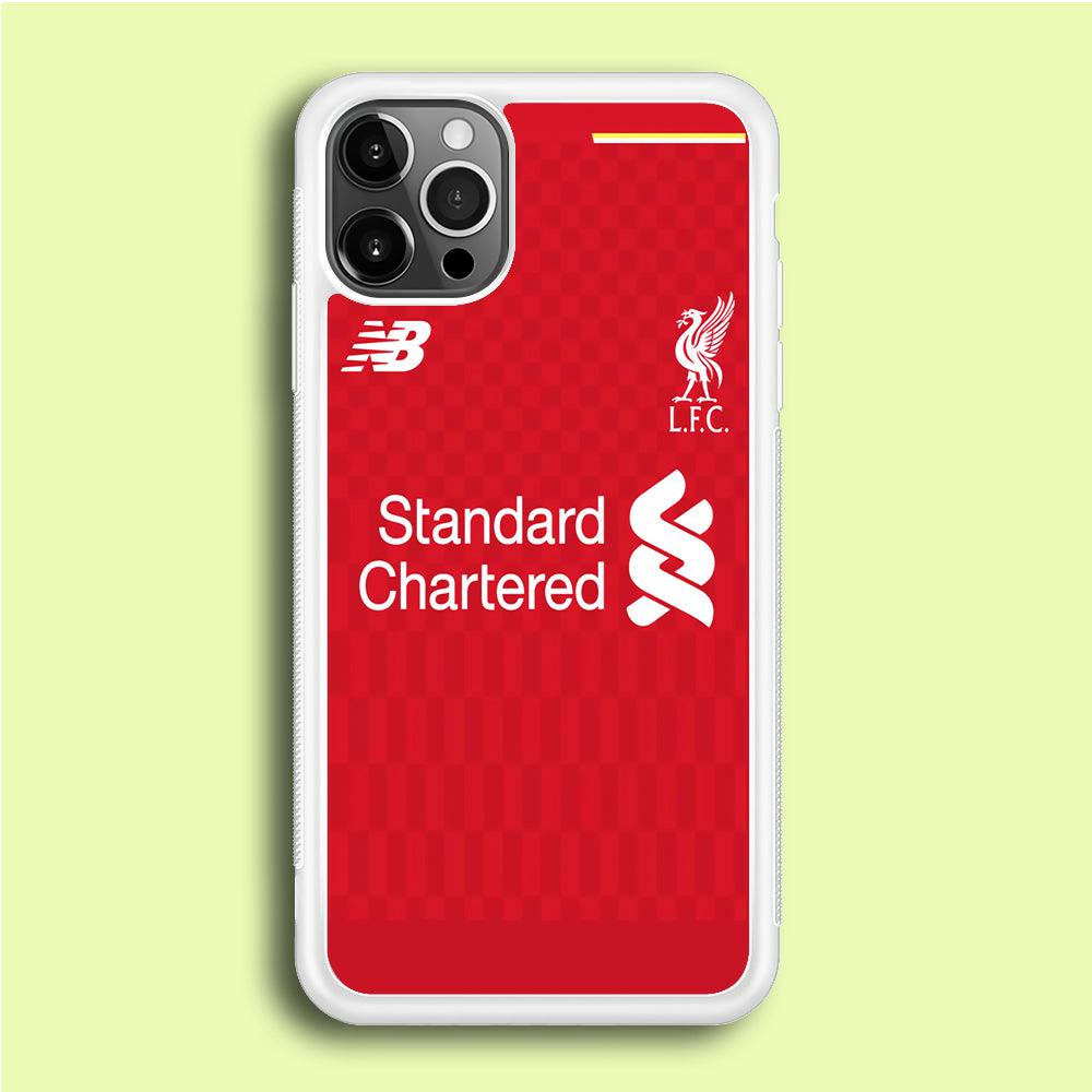 FB Liverpool Jersey iPhone 12 Pro Case-Rubber / White (2D Case)-Xtracase
