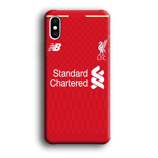 FB Liverpool Jersey iPhone X Case-Plastic / Full Wrap (3D Case)-Xtracase