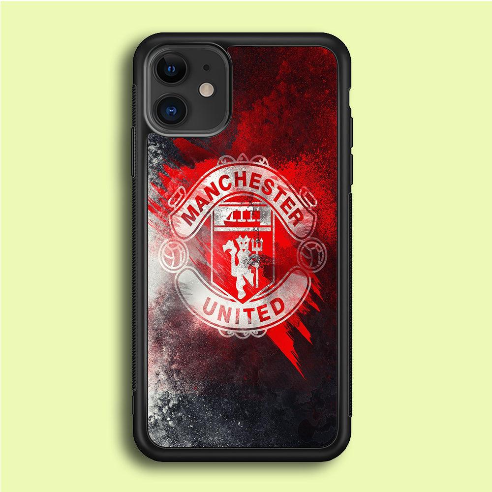 FB Manchester United 002 iPhone 12 Mini Case-Rubber / Black (2D Case)-Xtracase