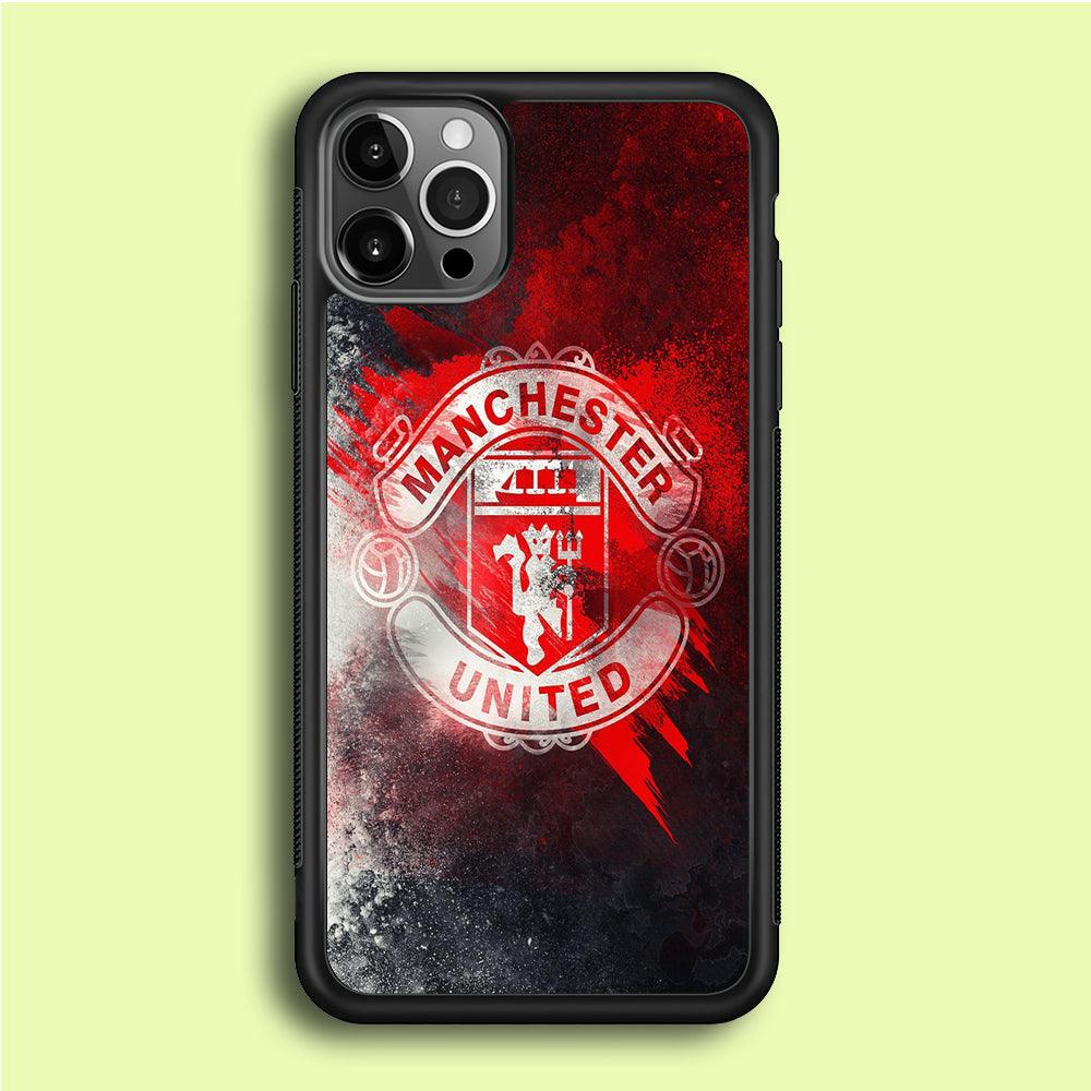 FB Manchester United 002 iPhone 12 Pro Case-Rubber / Black (2D Case)-Xtracase