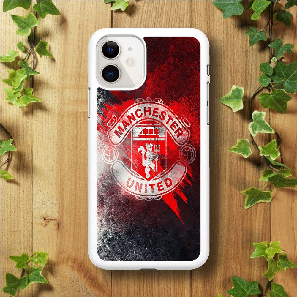FB Manchester United 002 iPhone 11 Case-Rubber / White (2D Case)-Xtracase