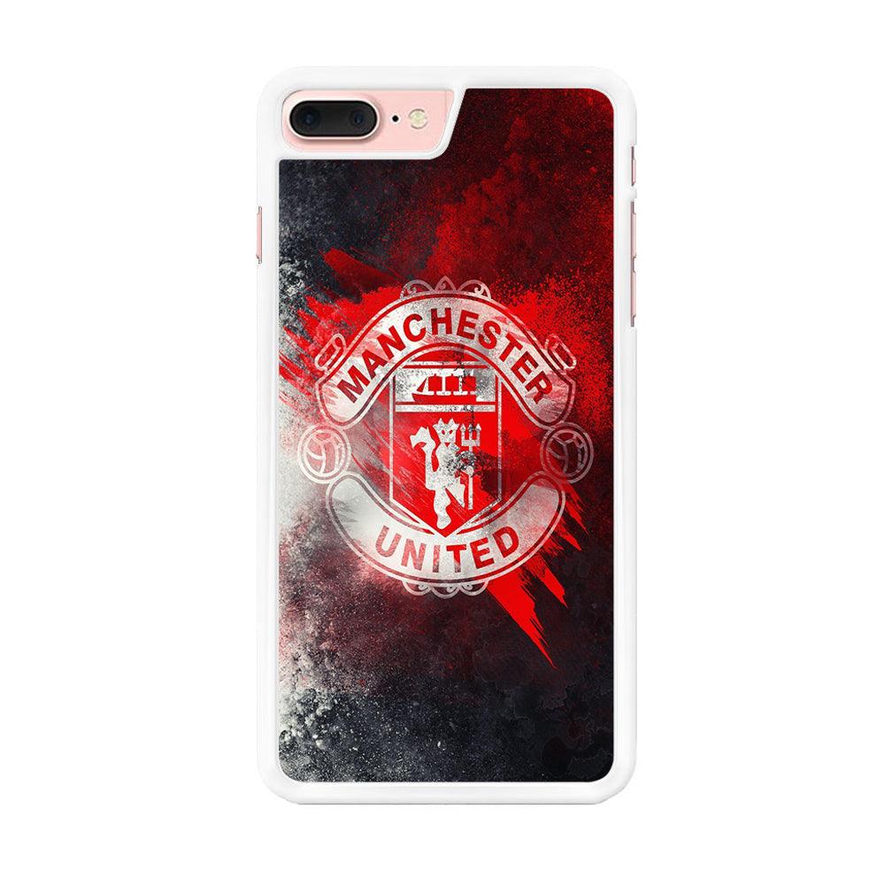 FB Manchester United 002 iPhone 7 Plus Case-Rubber / White (2D Case)-Xtracase