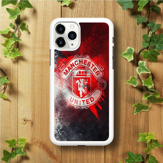 FB Manchester United 002 iPhone 11 Pro Max Case-Rubber / White (2D Case)-Xtracase